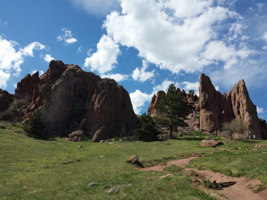 red rocks boulder