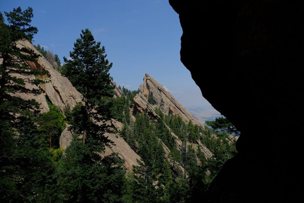 view through royal arch boulder colorado