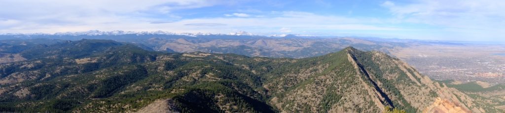 bear peak hike to summit panorama