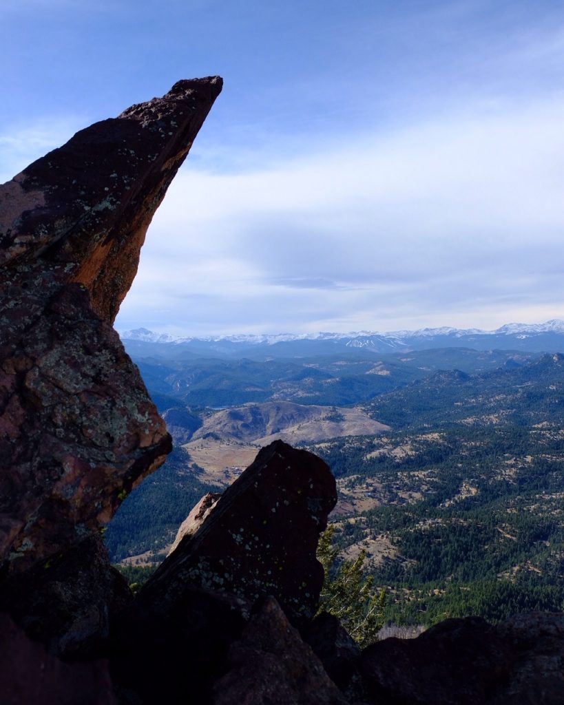 bear peak summit rocks boulder
