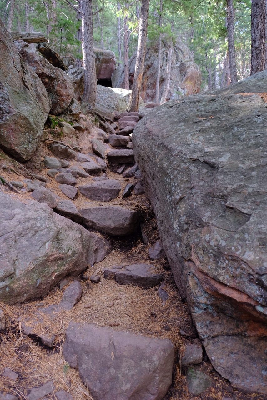 fern canyon trail rocky staircase